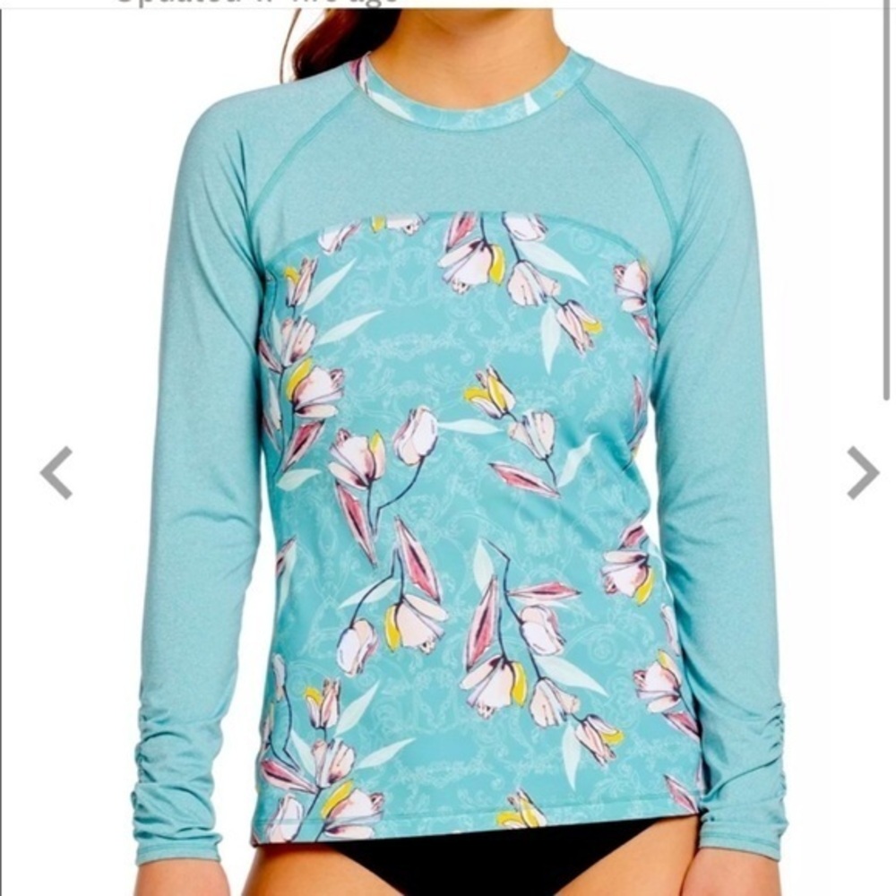 Calia Rashguard Swimweat Swimsuit Garden Gate Carrie Underwood Size XS NWT #2967